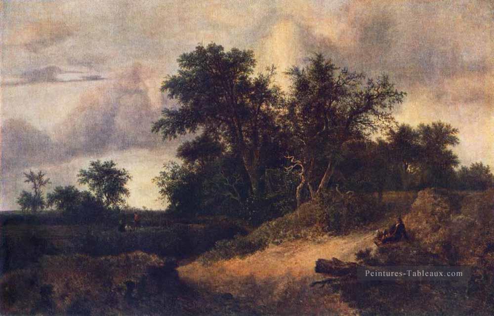 Paysage avec une maison dans la forêt Jacob Isaakszoon van Ruisdael Peintures à l'huile
